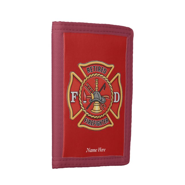 Retired Firefighter Tri-fold Wallet (Side)