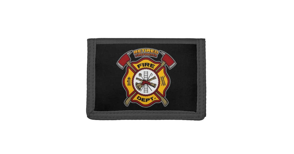 Custom Fire Department Wallet with Maltese, Engine, Ladder