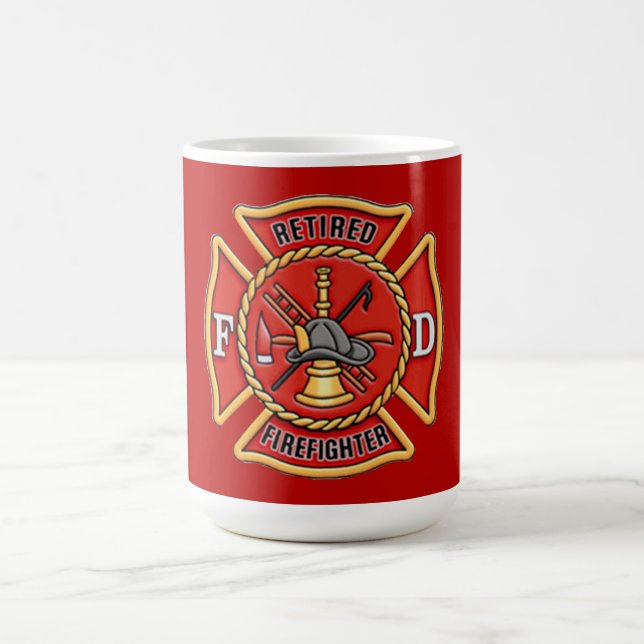 Retired Firefighter's Cross Coffee Mug (Center)