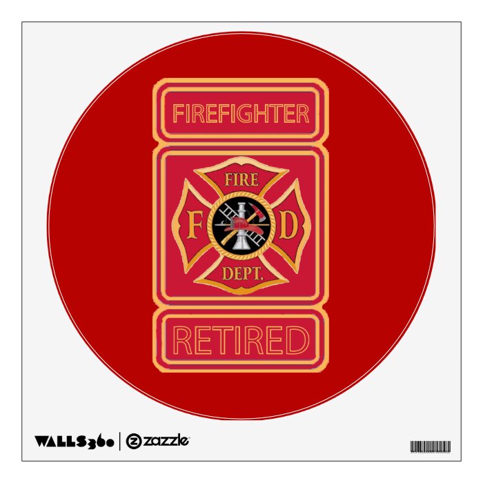 Retired Firefighter's Wall Sticker