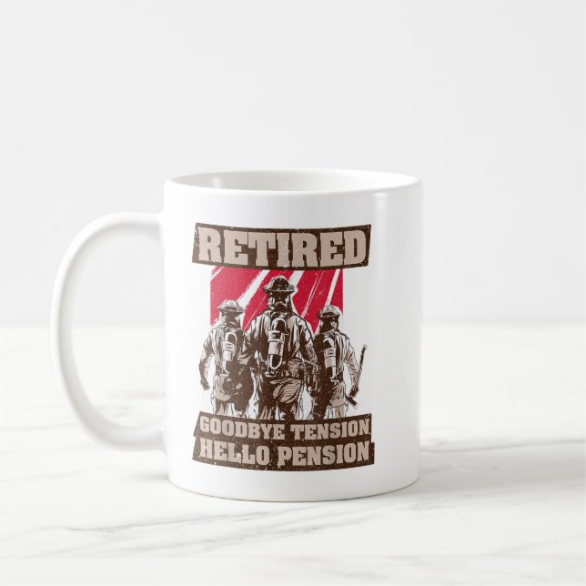 Retired Fireman Retirement Plan Funny Firefighter  Coffee Mug (Left)