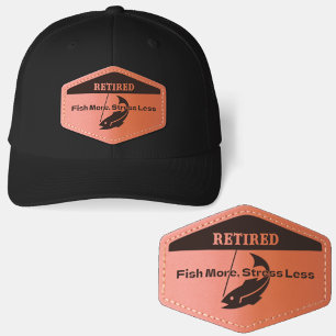 Retired - Fishing Logo and tagline Leather Patch Hat