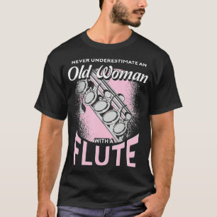 Retired Flute Player Women Flutist Musician Retire T-Shirt