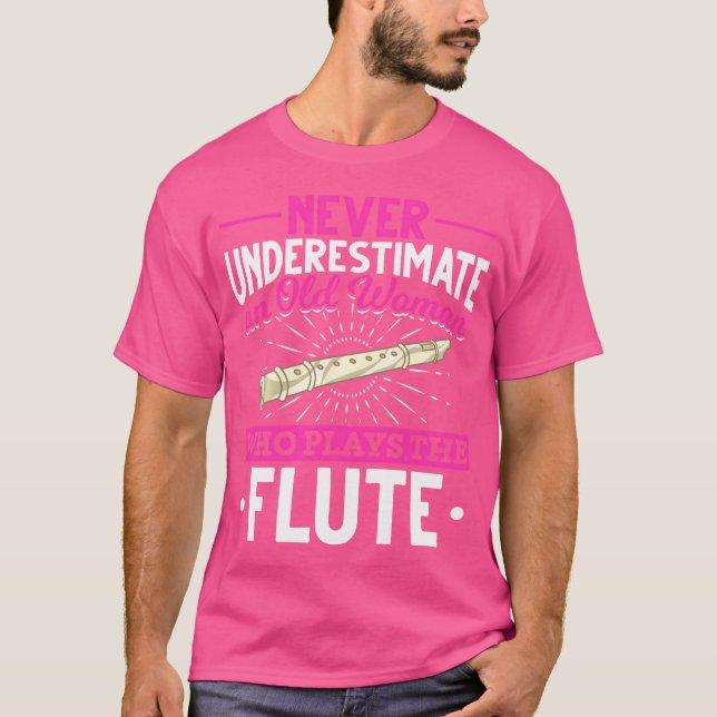 Retired Flute Player Women Music Flutist Retiremen T-Shirt (Front)