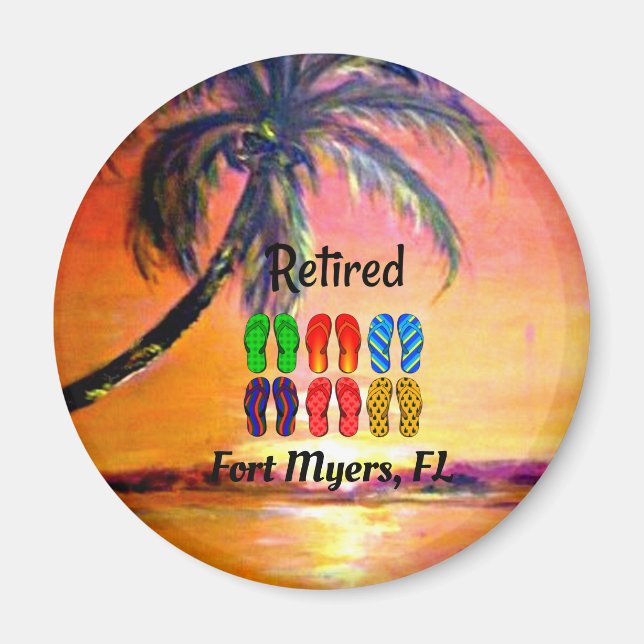 Retired Fort Myers, FL Magnet (Front)