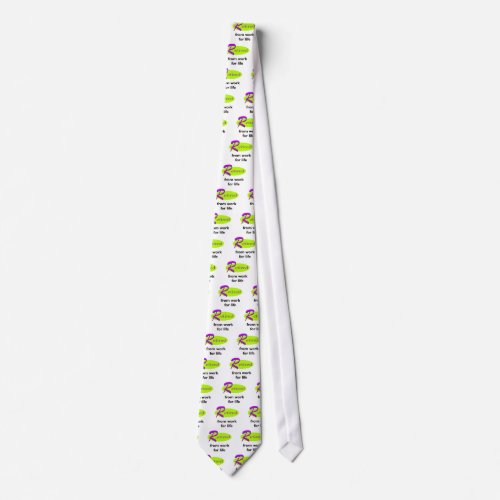 Retired from Work for Life Slogan Neck Tie