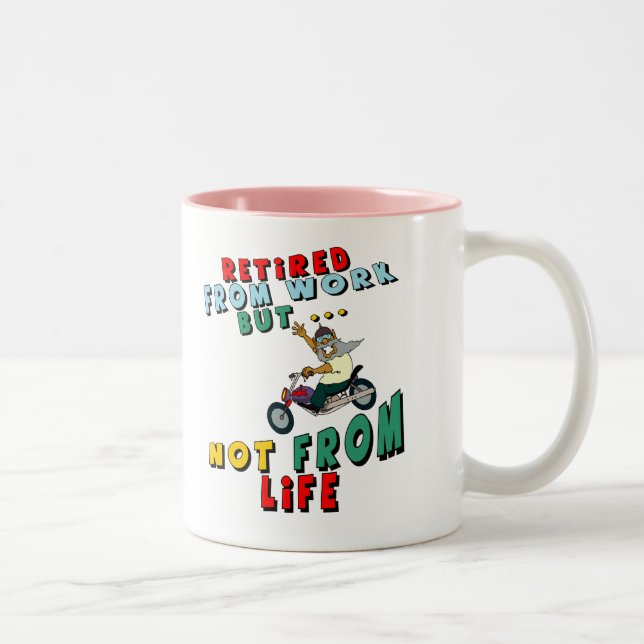 Retired From Work Two-Tone Coffee Mug (Right)