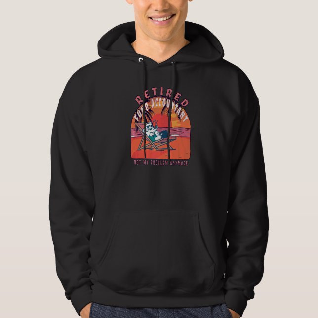 Retired Fund Accountant  Vintage Retirement Hoodie (Front)