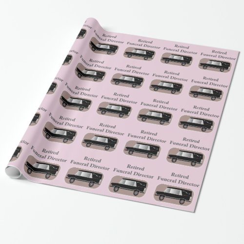 Retired Funeral Director Gift Wrapping Paper pink