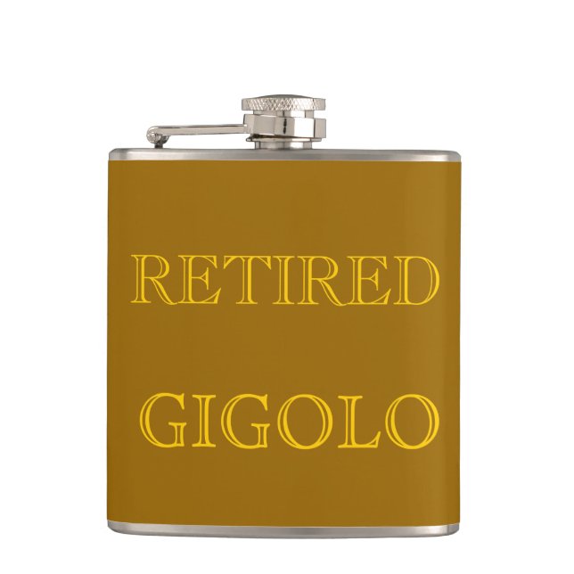 RETIRED GIGOLO FLASK (Front)
