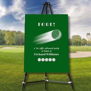 Retired Golf Fore Tee-Riffic Retirement party Foam Board
