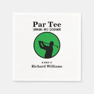 Retired Golf Player Swinging into Retirement  Napkins