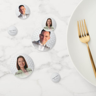 Retired Golfer Couple Mom Dad 2 Image Template Confetti