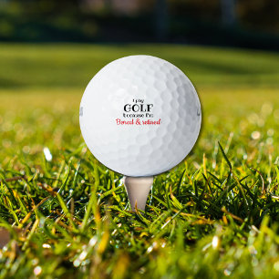 Retired Golfer Funny Golf Balls   Bored & Retired 