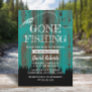 Retired Gone Fishing Teal Outdoors Retirement Invitation