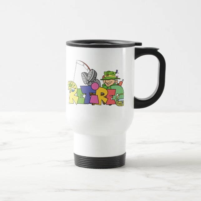 Retired Gone Fishing Travel Mug (Right)