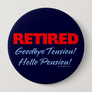 Retired Goodbye (dark blue) Button
