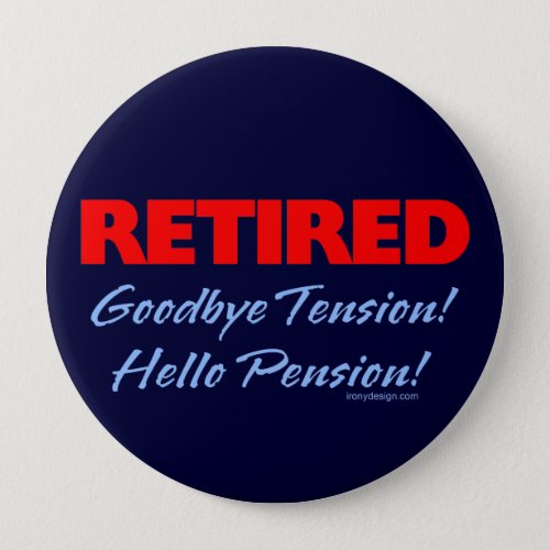 Retired Goodbye dark blue Button