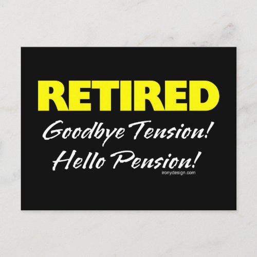 Retired Goodbye Tension Postcard