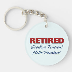 Retired: Goodbye Tension Quote Keychain