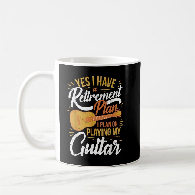 Retired Guitar Player Retirement Guitarist Coffee Mug (Left)