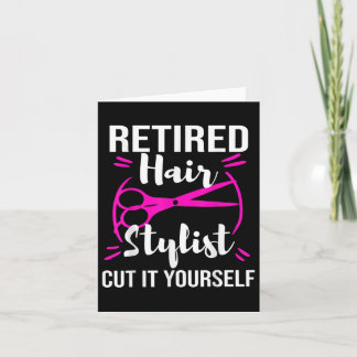 Retired Hair Stylist Hairdresser Retirement Party Card