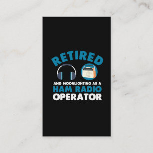 Retired Ham Radio Operator Retirement Radio Tower Business Card