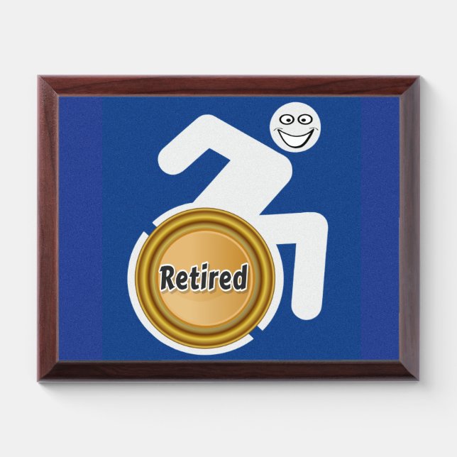 Retired Handicapped Award Plaque (Horizontal)