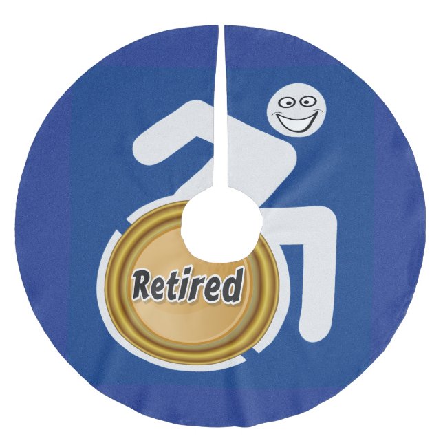 Retired Handicapped Brushed Polyester Tree Skirt (Front)