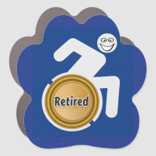 Retired Handicapped Car Magnet