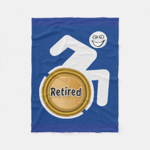 Retired Handicapped Fleece Blanket