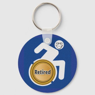 Retired Handicapped Keychain