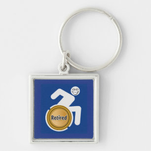 Retired Handicapped Keychain