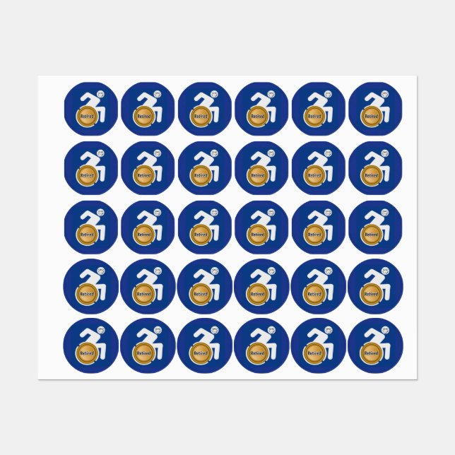 Retired Handicapped Labels (Sheet)
