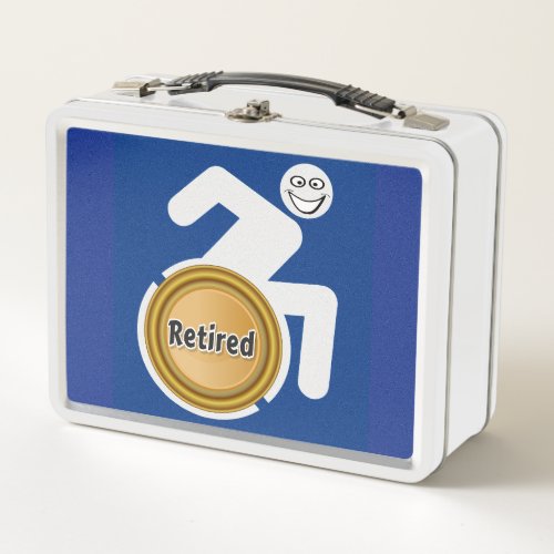 Retired Handicapped Metal Lunch Box