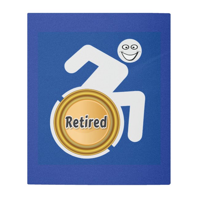 Retired Handicapped Metal Print (Front)