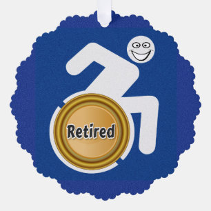 Retired Handicapped Ornament Card