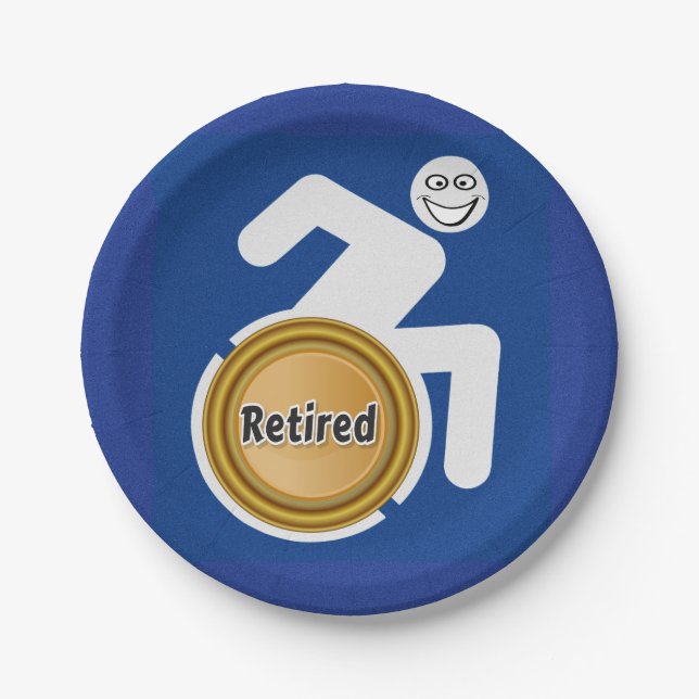 Retired Handicapped Paper Plates (Front)