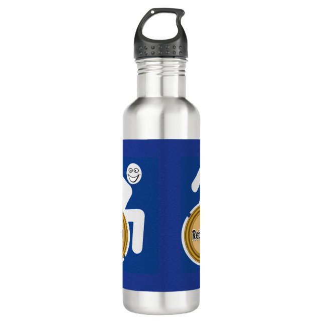 Retired Handicapped Stainless Steel Water Bottle (Front)