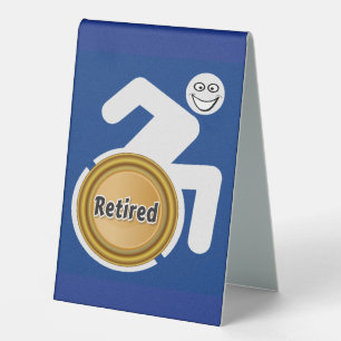 Retired Handicapped Table Tent