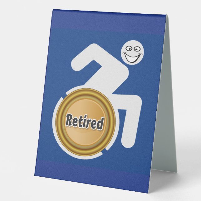 Retired Handicapped Table Tent (Front)