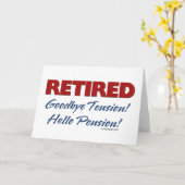 Retired: Hello Pension! Card (Yellow Flower)