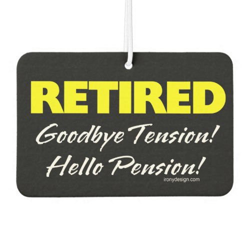 Retired Hellow Pension Dark Air Freshener