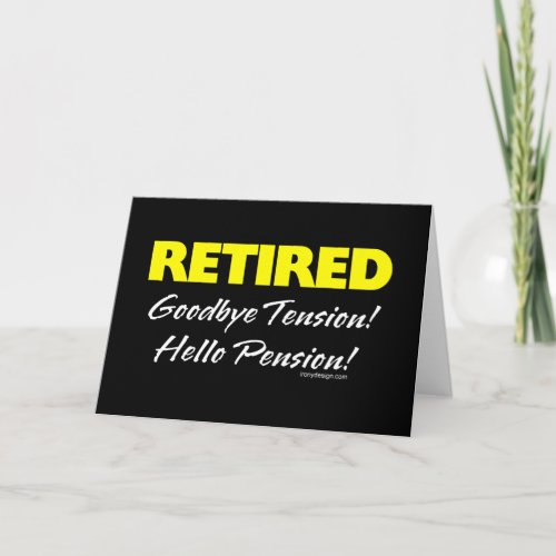 Retired Hellow Pension Dark Card