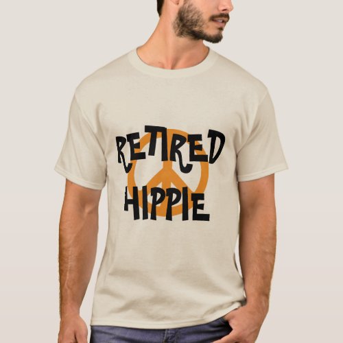 Retired Hippie peace symbol custom shirt