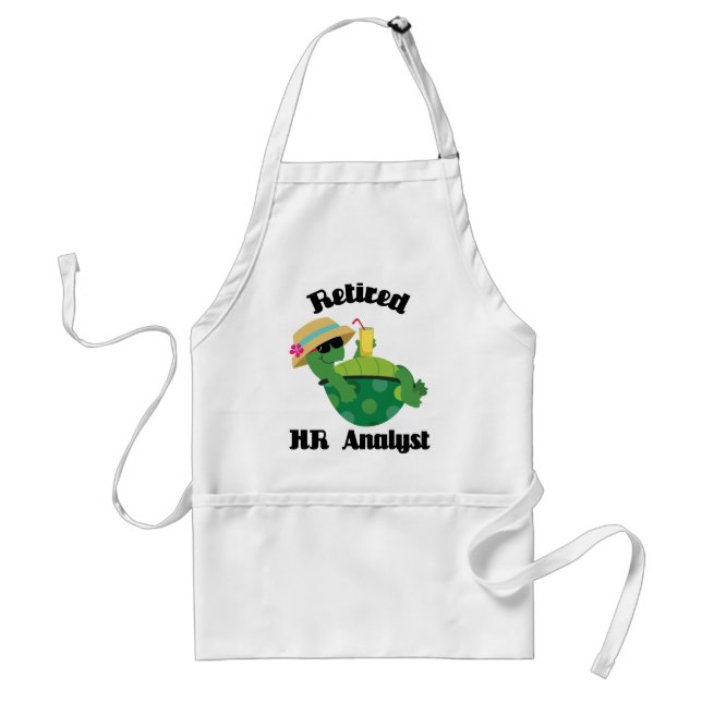 Retired HR Analyst Adult Apron (Front)