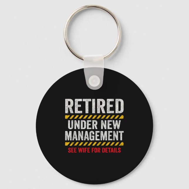 Retired Husband - Retirement Party - Funny Retirem Keychain (Front)