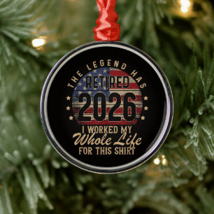 retired i worked whole life for this metal ornament