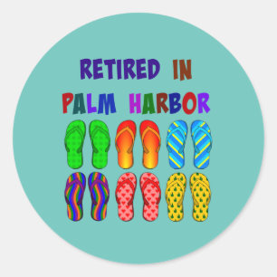 Retired in Palm Harbor Classic Round Sticker