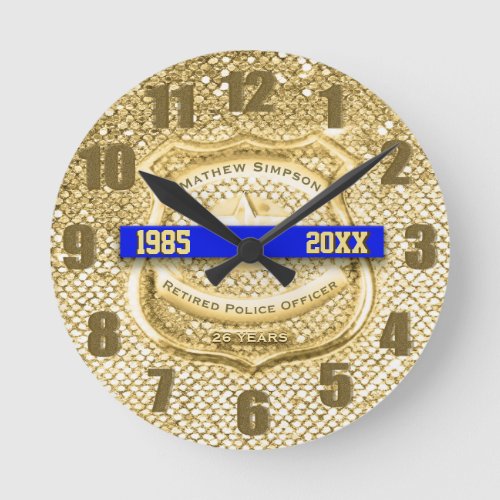 Retired Law Enforcement Award Clock